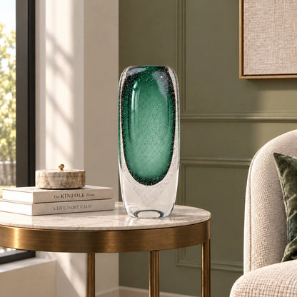 Green Glass Vase