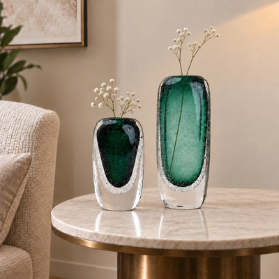 Green Glass Vase