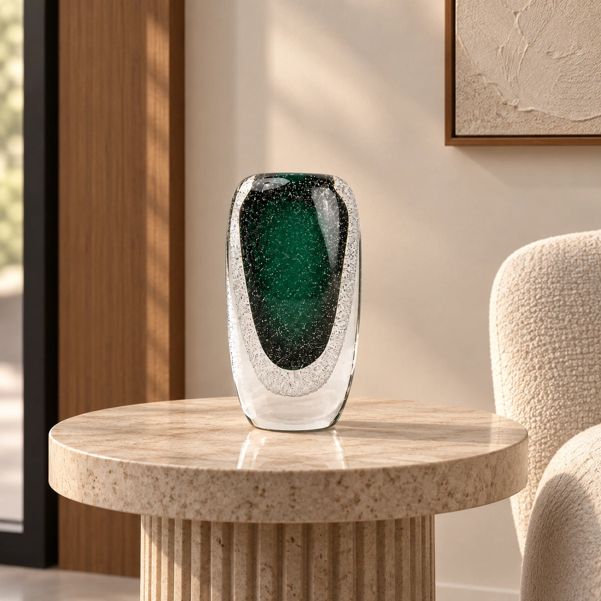 Green Glass Vase