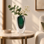 Green Glass Vase
