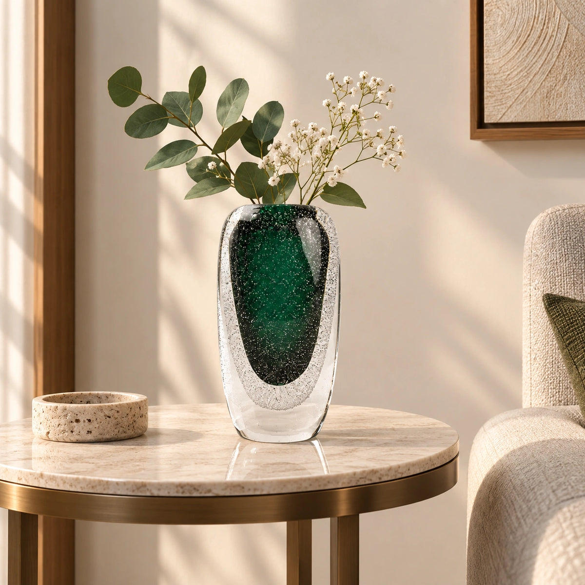 Green Glass Vase