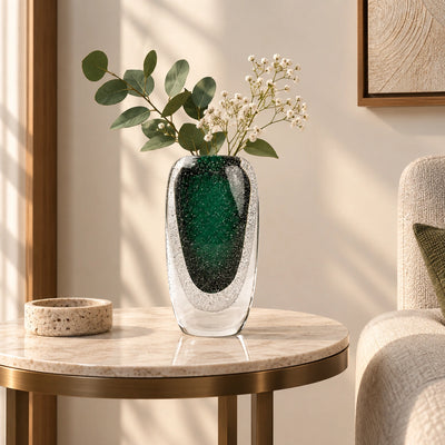 Green Glass Vase