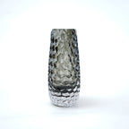 Decorative glass vase with textured design