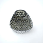Decorative glass vase with textured design