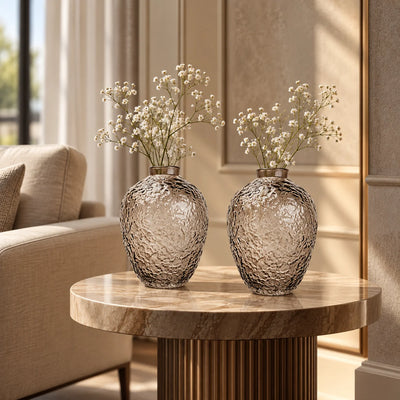 Hammered Glass Vase