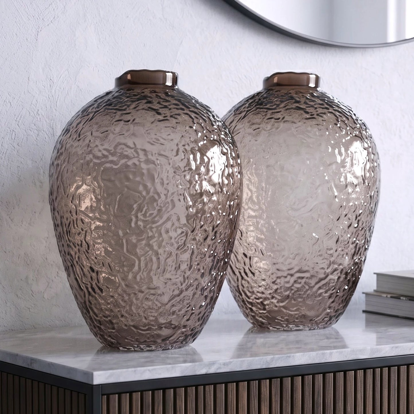 Hammered Glass Vase