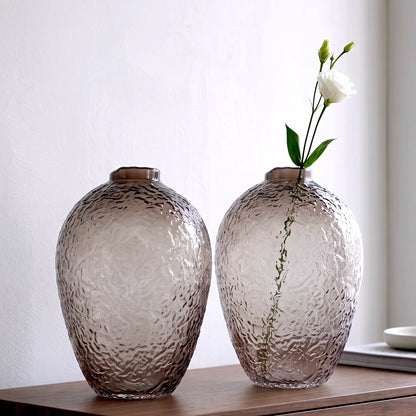 Hammered Glass Vase
