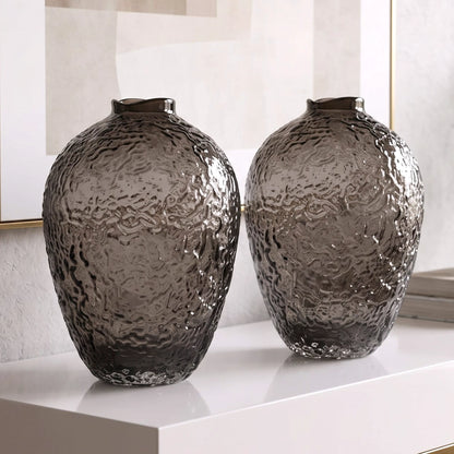 Hammered Glass Vase