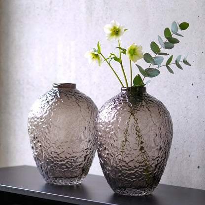 Hammered Glass Vase