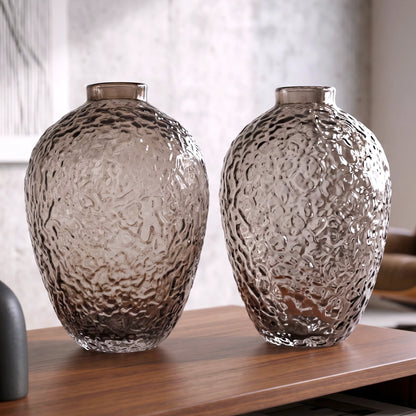Hammered Glass Vase