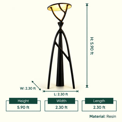Intertwined Floor Sculpture Lamp