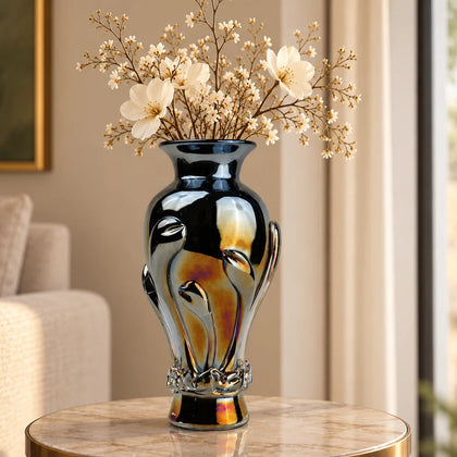 Chrome Glass Vase
