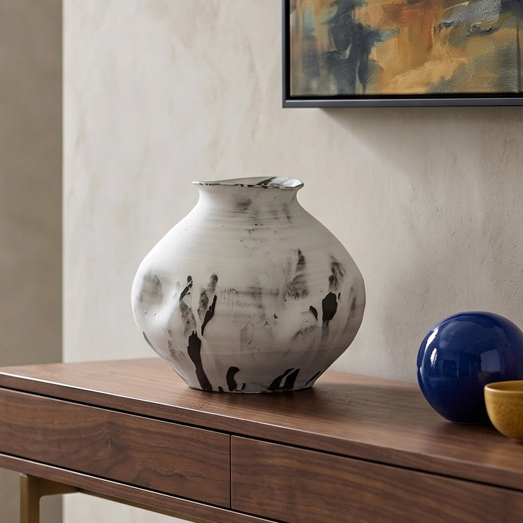 Ivory Ash Ceramic Vase