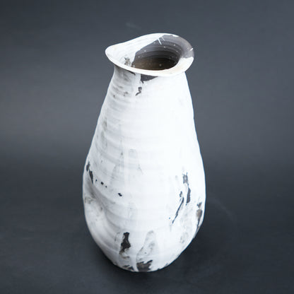 textured ceramic vase for living room console styling
