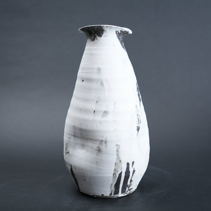 textured ceramic vase for living room console styling