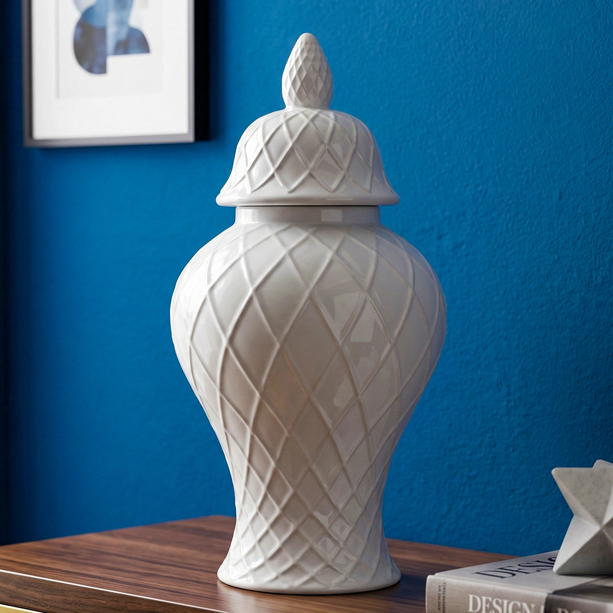 Ivory Lattice Jar