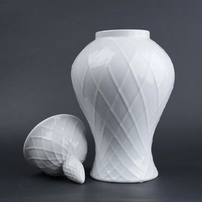 Ivory Lattice Jar