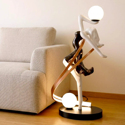 Liberty Sculpture Floor Lamp - Electroplated