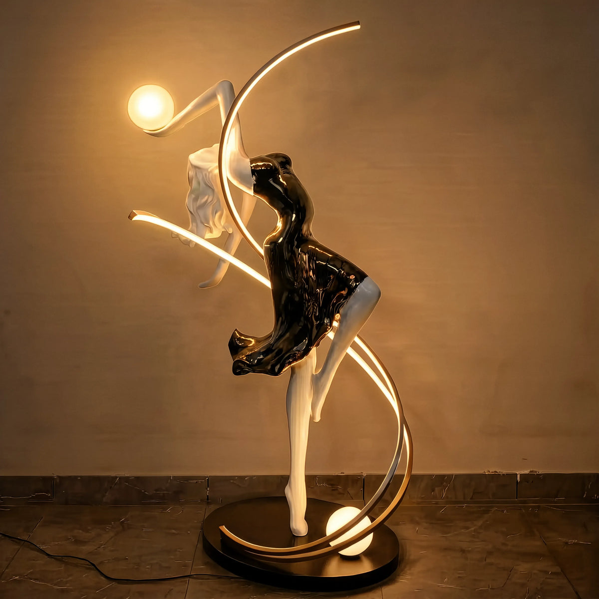 Liberty Sculpture Floor Lamp - Electroplated