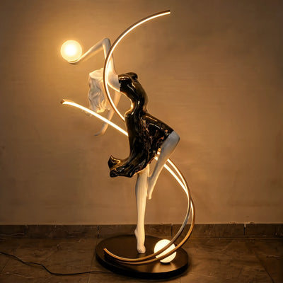Liberty Sculpture Floor Lamp - Electroplated