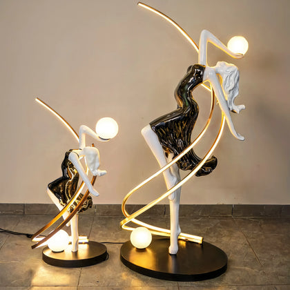 Liberty Sculpture Floor Lamp - Electroplated