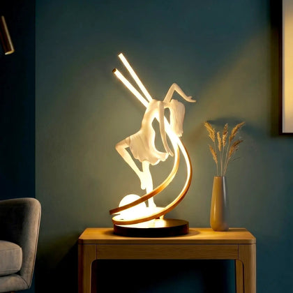 Liberty Sculpture Table Lamp - White