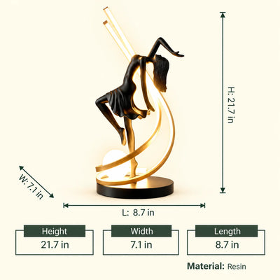 Liberty Sculpture Table Lamp - Black