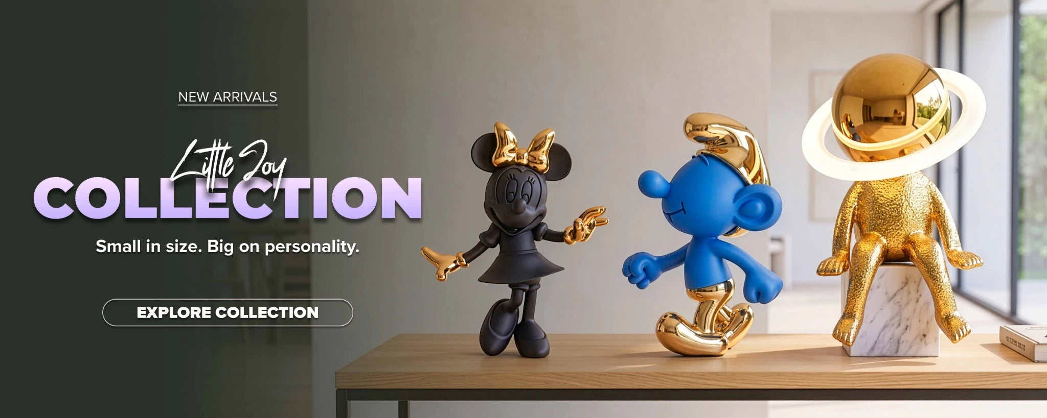 kids decor collection with playful figurines and character home decor accents