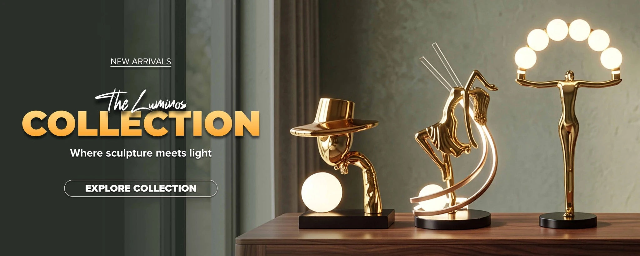 table lamp collection with sculptural lighting and modern decorative lamps for home