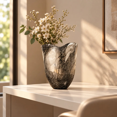 Mist Veil Handblown Glass Vase