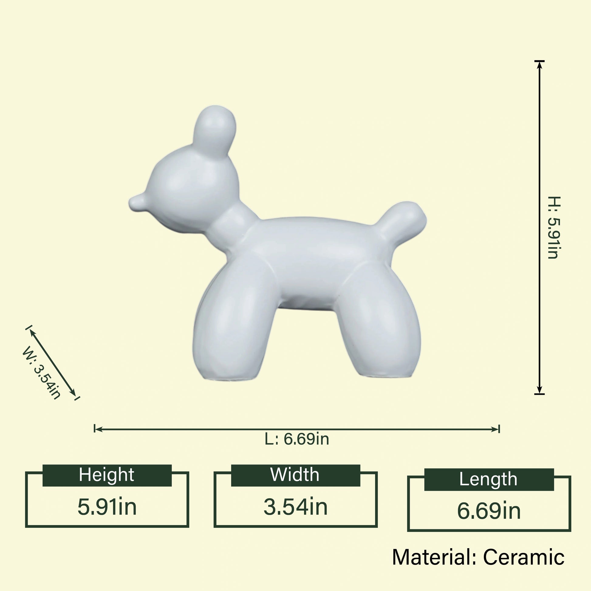 Matte white balloon poodle side spec