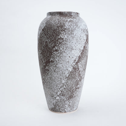 Mineral glaze shoulder vase, frothy glaze