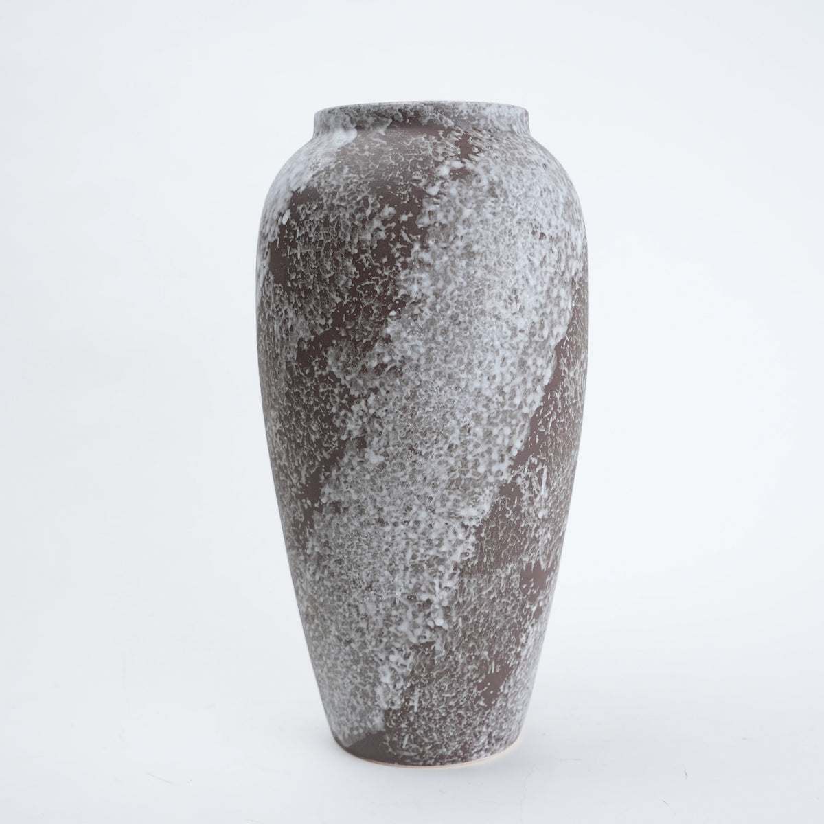 Mineral glaze floor vase, full front