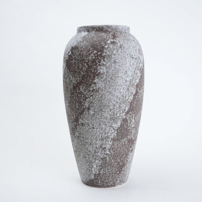 Mineral glaze floor vase, full front