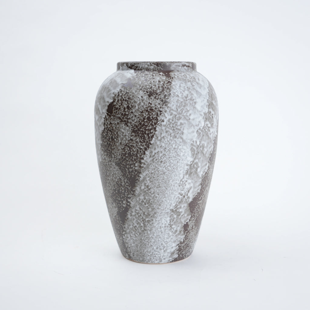 Petite mineral glaze vase, diagonal foam