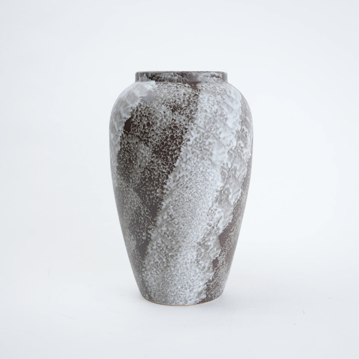 Petite mineral glaze vase, diagonal foam