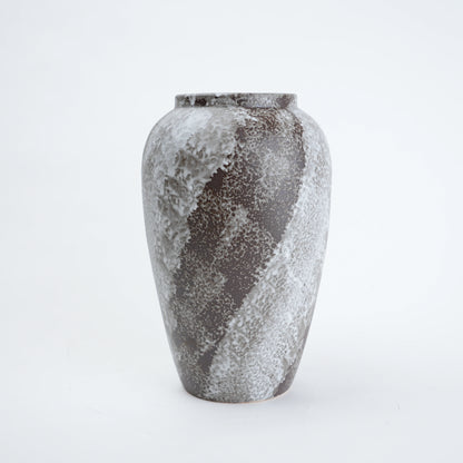 Mineral glaze urn, diagonal banded glaze