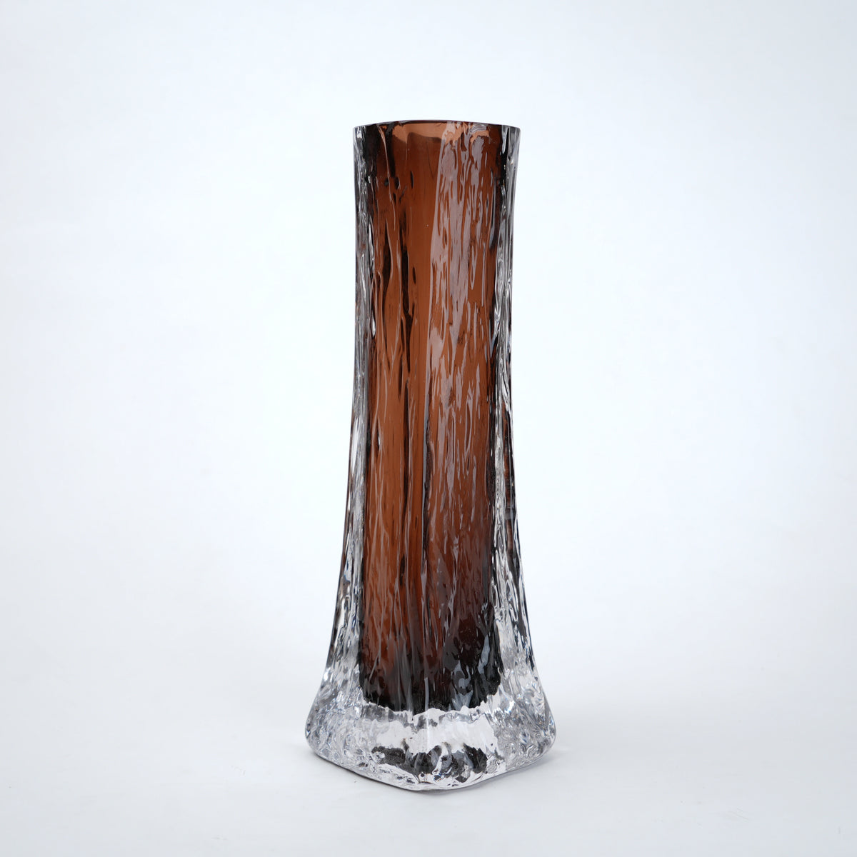 Mocha Glow tall vase, side angle studio