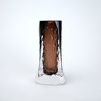 Mocha Glow small vase, front studio shot