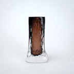 Mocha Glow vase, icy base, front on white