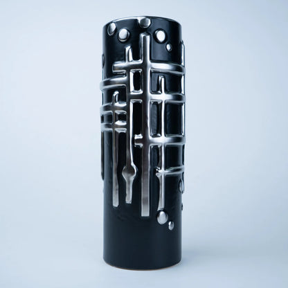 Modern Grid Relief Vase