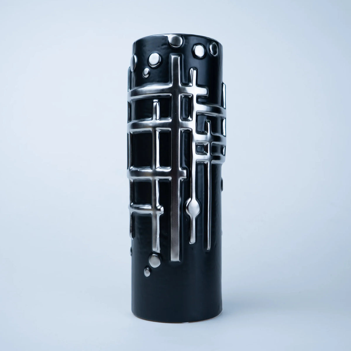 Modern Grid Relief Vase