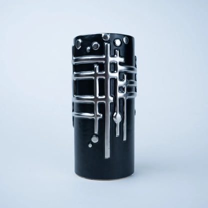 Modern Grid Relief Vase
