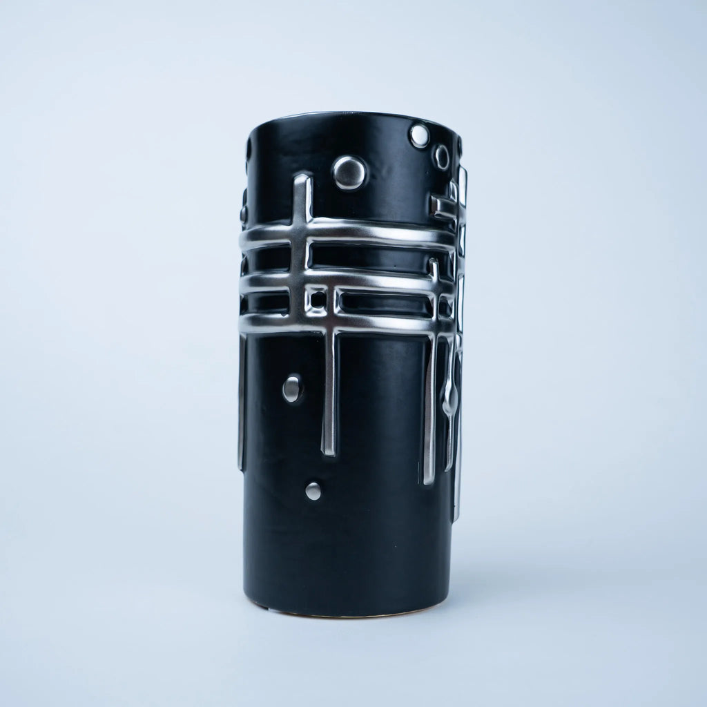 Modern Grid Relief Vase