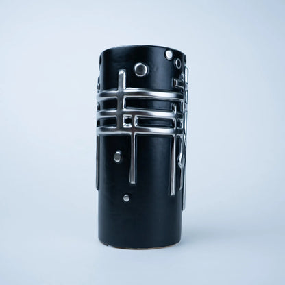 Modern Grid Relief Vase