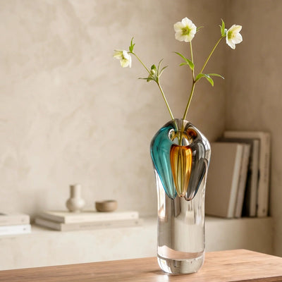 Multicolor Art Glass Vase