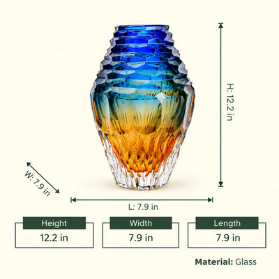 Chromara Facet Glass Vase