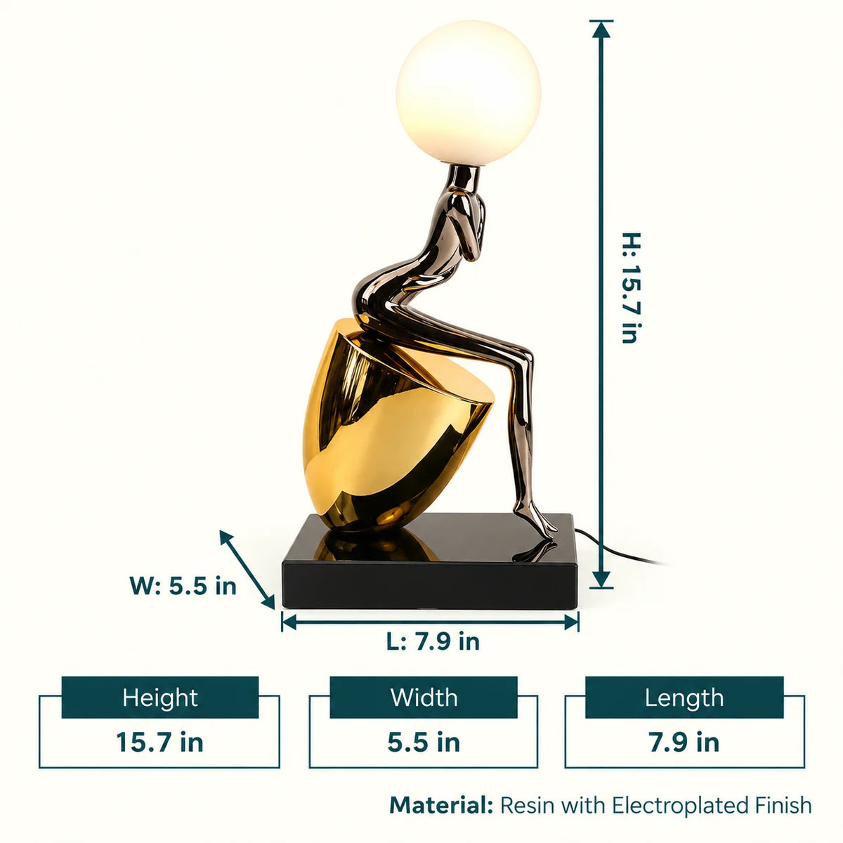 Noir Figure Table Lamp