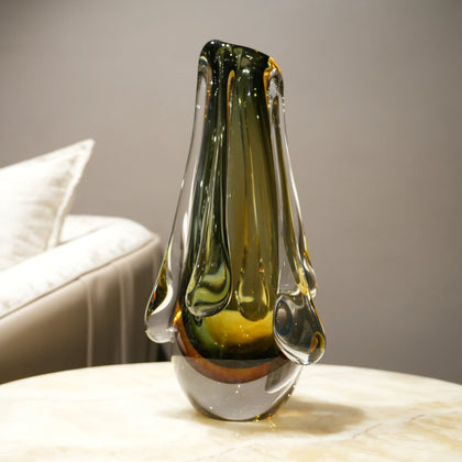premium decorative glass vase with flowing contours
