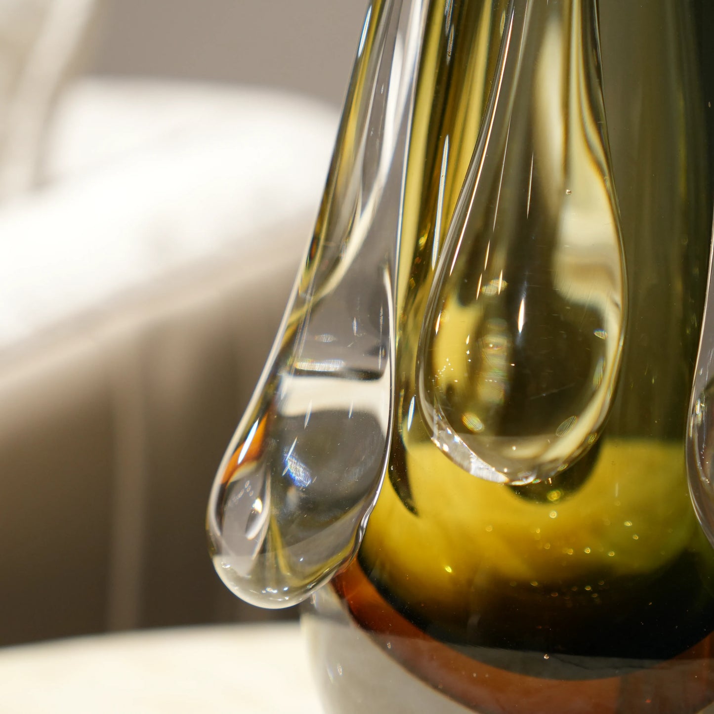 modern tabletop art glass vase decor